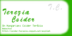 terezia csider business card